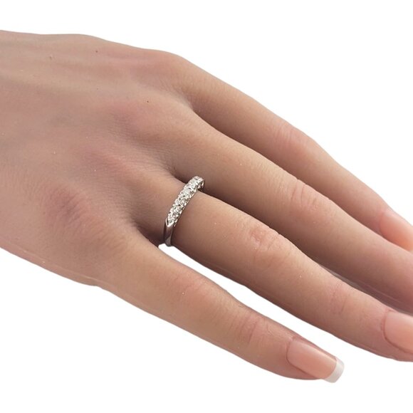 14K White Gold Diamond Band Size 5.75-6 #18079 - Picture 8 of 8